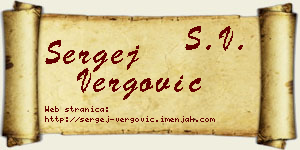 Sergej Vergović vizit kartica